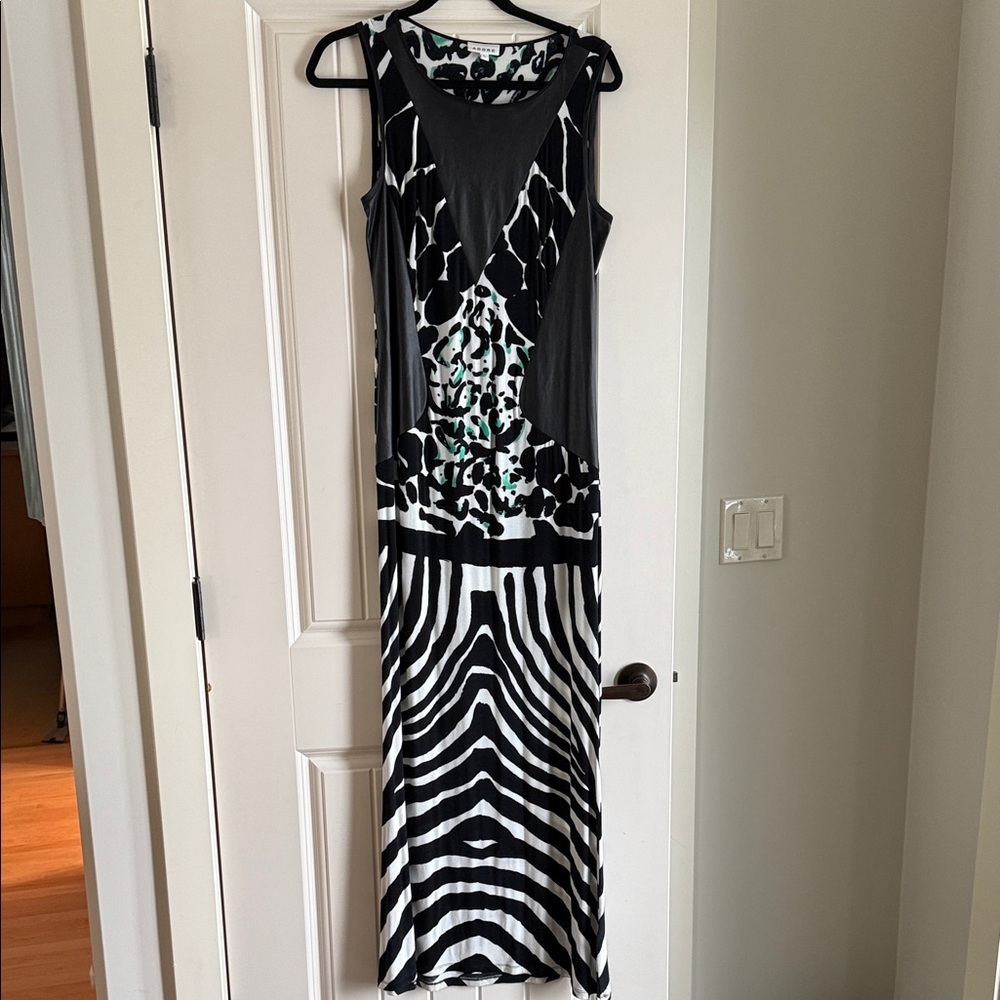 Adore Black and White Zebra Print Maxi Dress